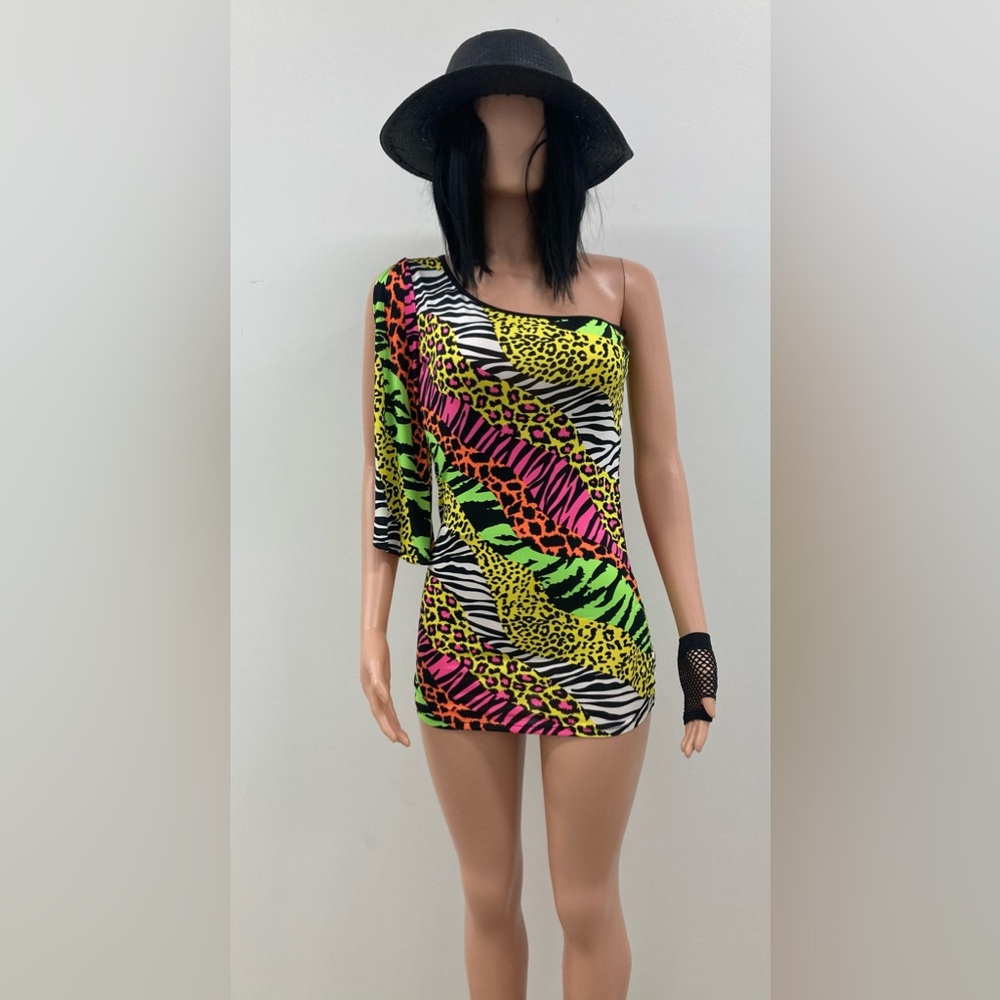 Multi Color Animal Print two in one Blouse/Dress